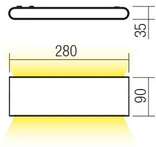 Redo 90451 - LED kültéri fali lámpatest KLIPPE LED/24W/230V 3000K IP54 fehér