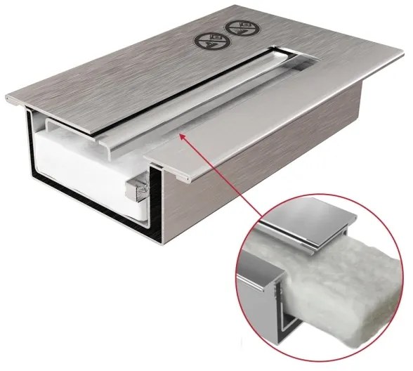 Kratki X-RAY/TUV - Beépíthető bio kandalló X-RAY 50x100 cm 3,5 kW fekete