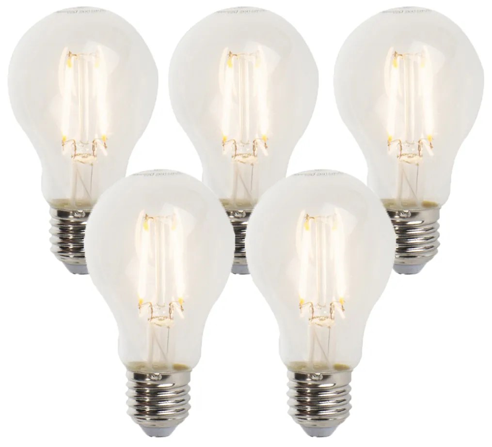 5 db E27-es szabályozható LED izzó készlet A60 5W 470lm 2700K