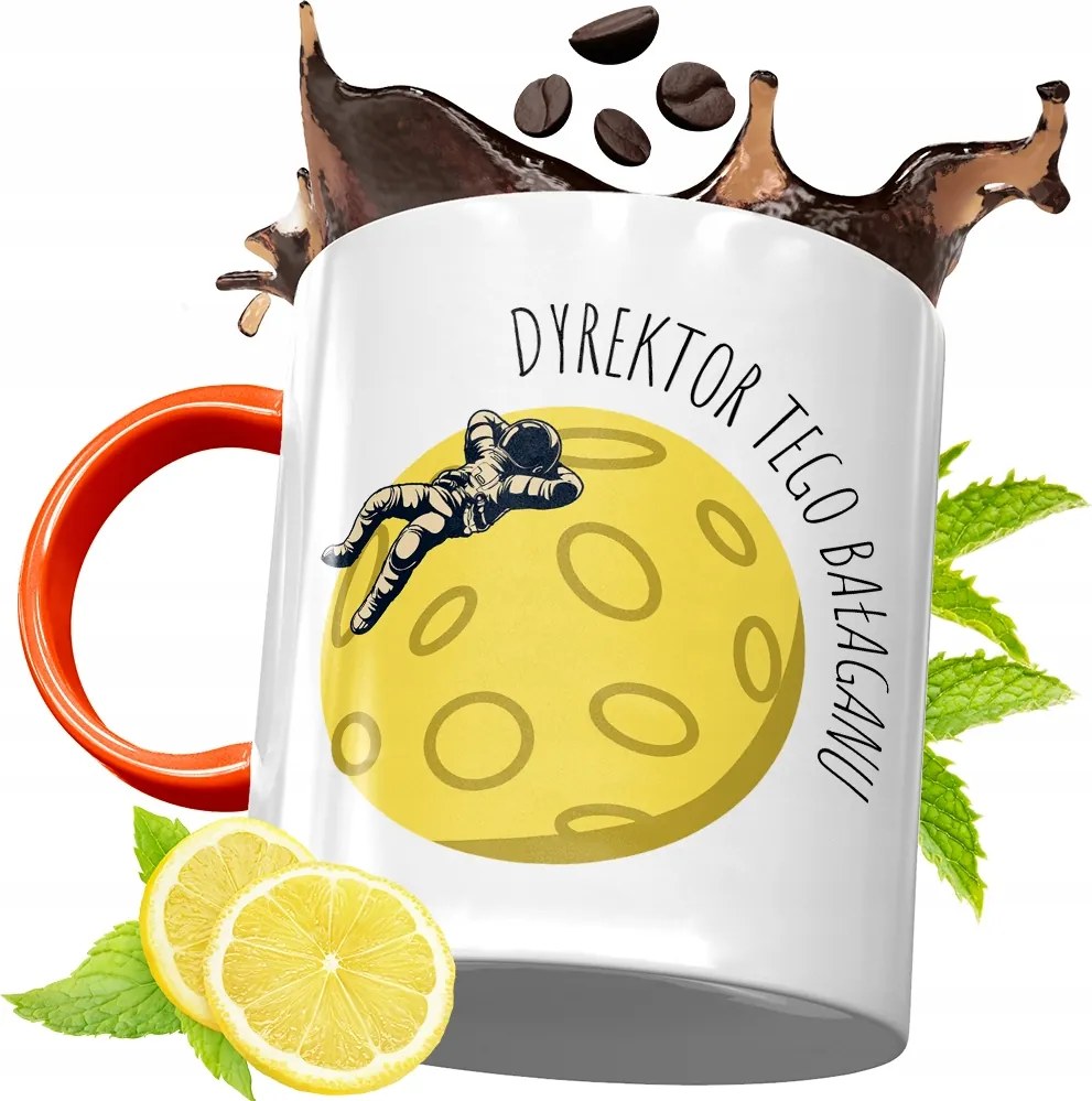 Narancssárga Bögre Igazgatónak Ajándék fényképes nyomtatással