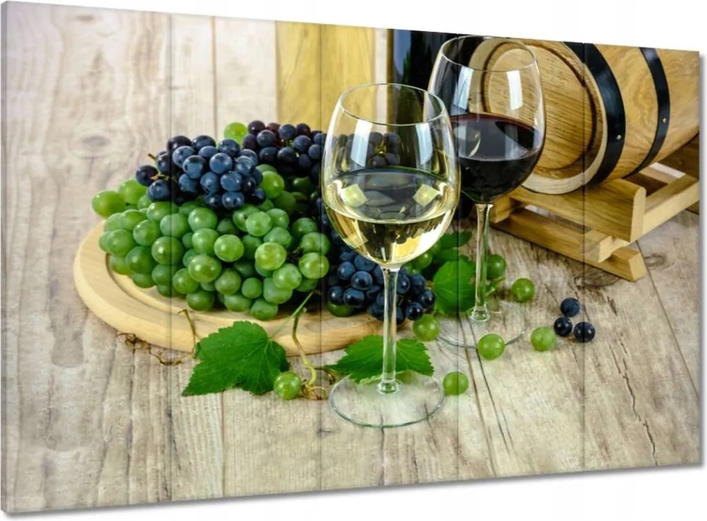 Vászonkép 100x70 Fehér szőlőbor