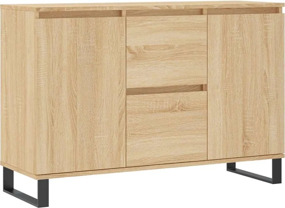vidaXL sonoma tölgy színű szerelt fa tálalószekrény 101,5 x 35 x 70 cm