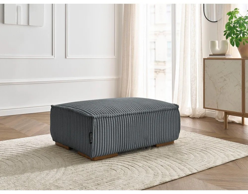 Sötétszürke kordbársony lábtartó Chelsea – Bobochic Paris