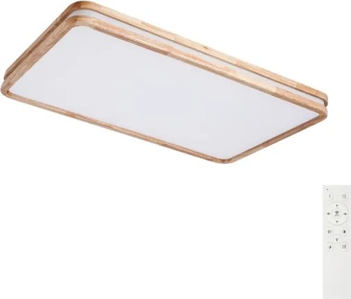 Brilagi - LED dimmelhető lámpatest MOLINA SQUARE LED/128W/230V tölgy 90x60 cm + távirányító