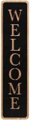 Welcome fali dekoráció 57 cm fekete