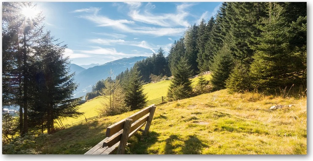 Fotótapéta üvegfalra Ősz a hegyekben 140x70