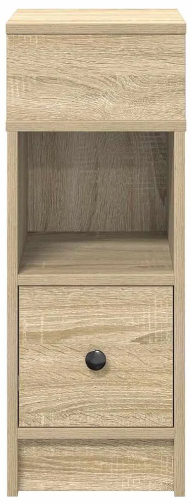 2 db sonoma tölgy színű éjjeliszekrény fiókkal 25 x 31 x 66 cm