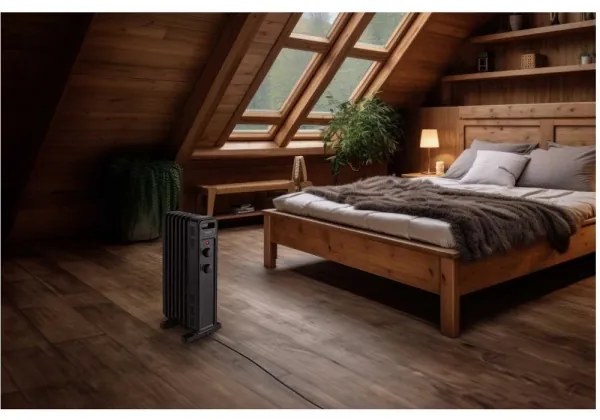 Sencor - 7 bordás olajradiátor 600/900/1500W/230V fekete