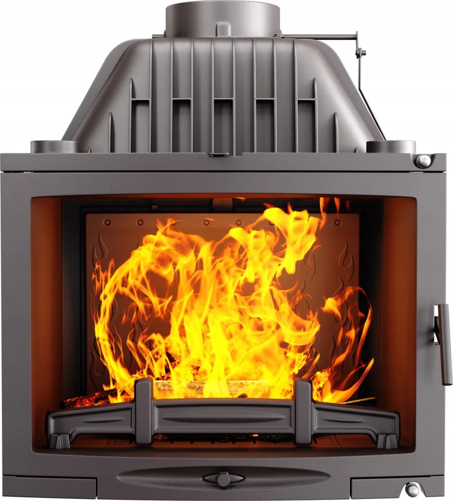 Kandallóbetét öntöttvas kandalló 16,1kW beépíthető fatüzelésű kályha Panoráma