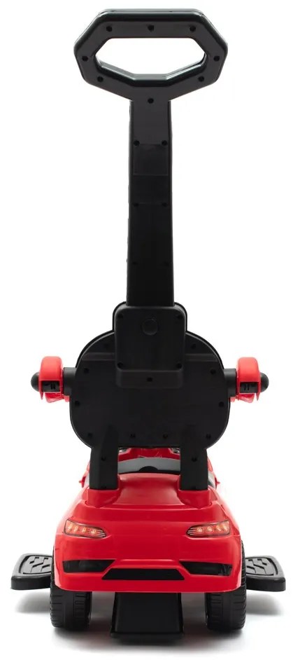 Zenélő bébitaxi vezetőrúddal Baby Mix TŰZOLTÓK piros