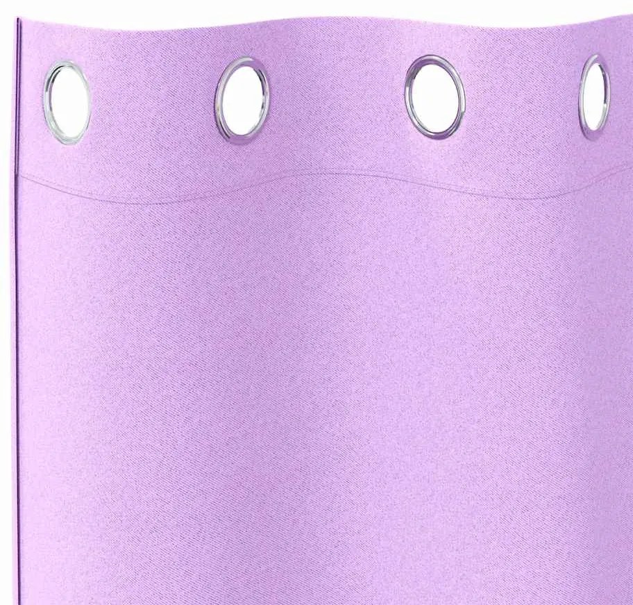 Függönyök függönyökkel 2 pcs Lila 225x140cm Poliészter