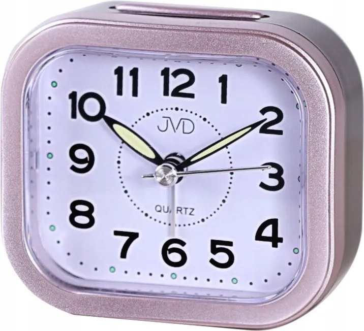 Kicsi Rózsaszín Jól Olvasható Megvilágított Ébresztőóra Szundival Jvd SRP8006.2 8x7 cm