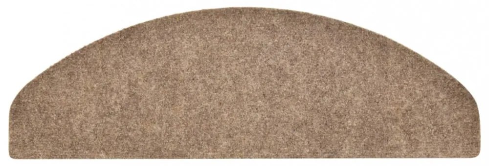 15 db krémszínű tűlyukasztott öntapadó lépcsőszőnyeg 65x21x4 cm