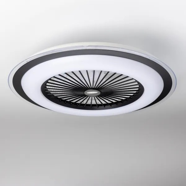 Brilagi - LED Dimmelhető lámpa ventilátorral RONDA LED/48W/230V fekete + távirányító