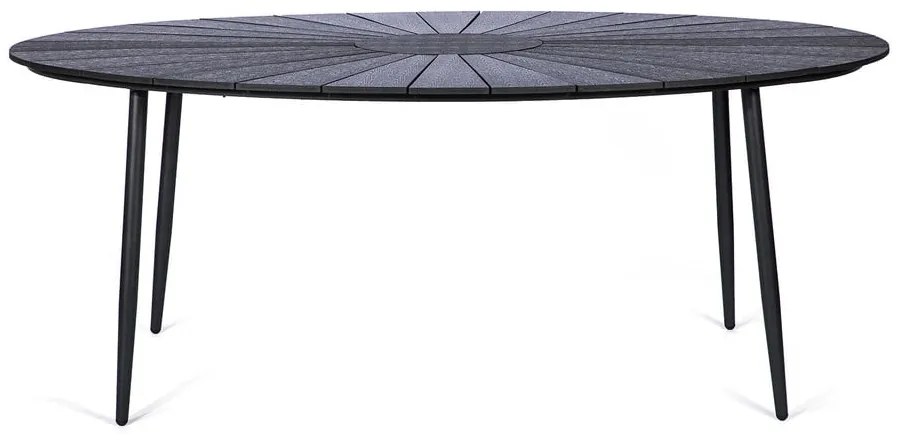 Marienlist fekete kerti asztal artwood asztallappal, 190 x 115 cm - Bonami Selection