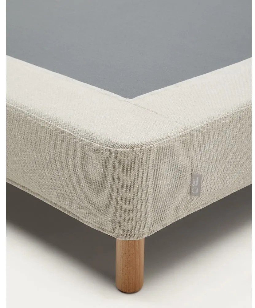 Bézs kárpitozott egyszemélyes ágy 90x200 cm Ofelia – Kave Home