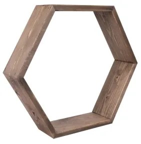 KÉSZLET 3x Fali polc fenyő barna