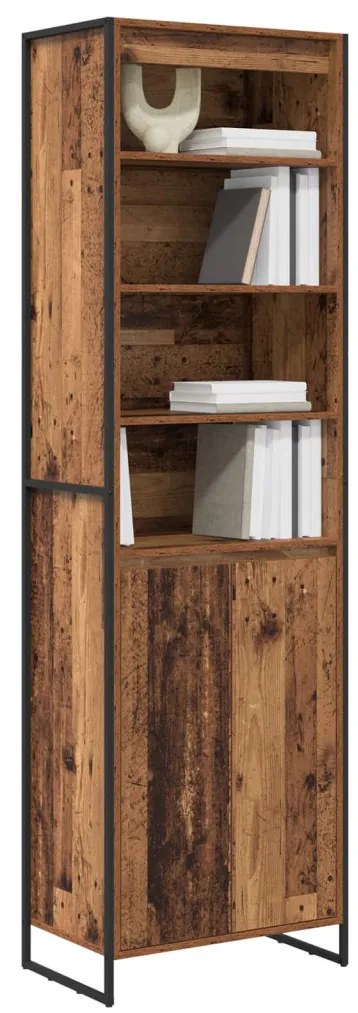 Magas szekrények 2 pcs Öreg fa 60 x 36 x 300 cm Faanyag