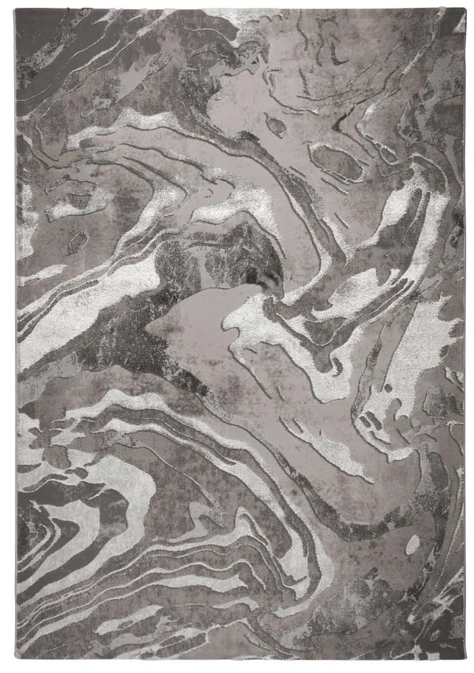 Szürke-ezüstszínű szőnyeg 200x290 cm Marbled – Flair Rugs