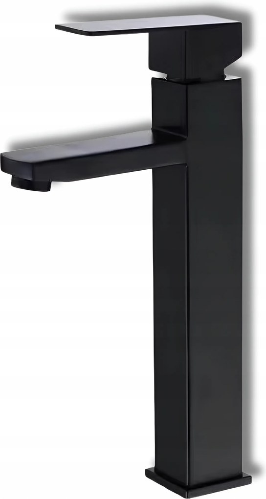 Delvant Square Fürdőszobai Mosdó Csaptelep Álló Csaptelep Magas Fekete
