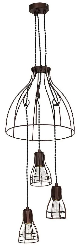 Csillár zsinóron SHEILA 3xE27/60W/230V