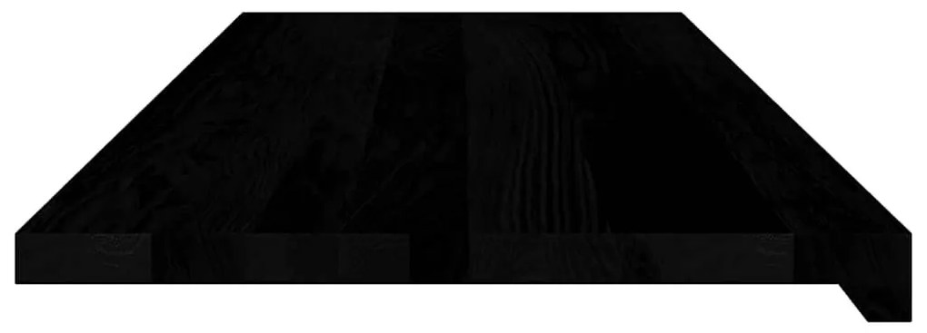 ablakpárkányok 2 db sötétbarna 110x40x2 cm tömör fa tölgyfa