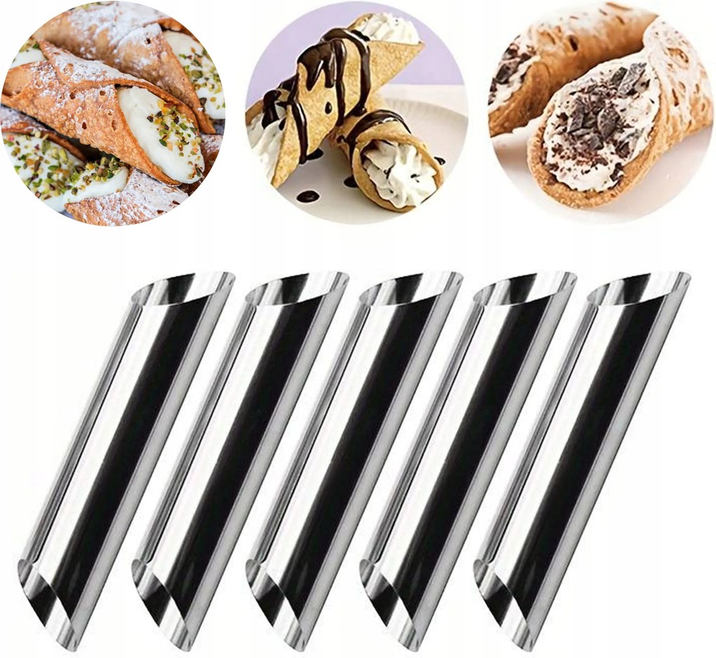 Csőformák Kekszforma Cannoli Szicíliai Krémmel 5 db #15