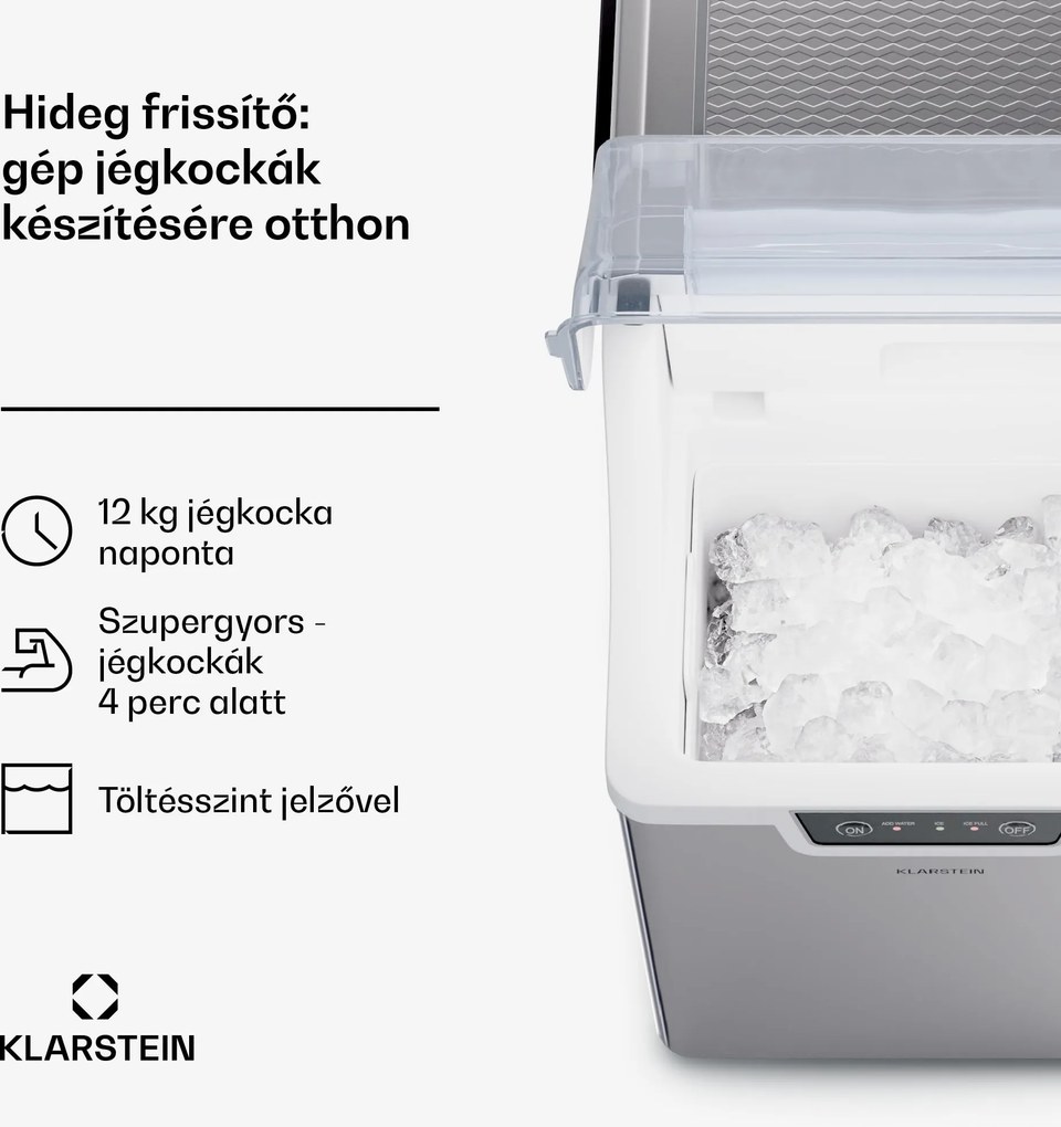 Klarstein Jégkocka készítő gép, Wallberg Nugget Ice Maker