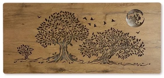 Li-Go 5042/DUB2 - LED fali dekoráció LED/24W/230V 110x50 cm tölgy/három tölgy