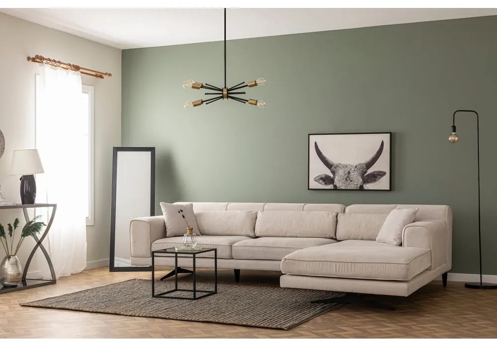 Jivago világosbézs sarokkanapé, jobb oldali - Artie