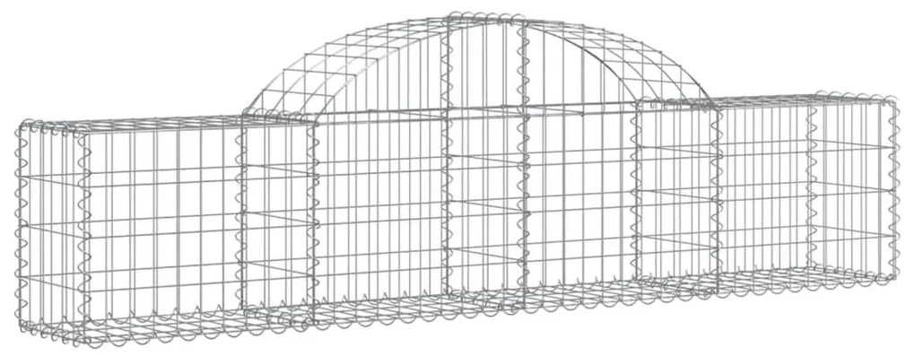 18 db íves horganyzott vas gabion kosár 200x30x40/60 cm