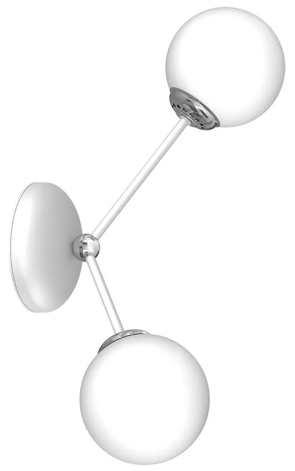 Fali lámpa JOY 2xE14/40W/230V fehér/fényezett króm