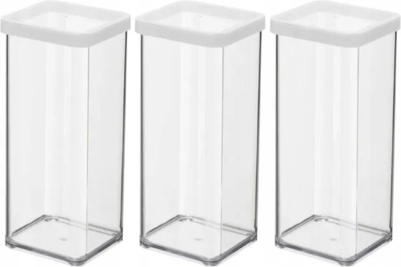 Rotho 3 Db-os Ételtároló Szett Ömlesztett Árukhoz 1,5L Fehér Loft