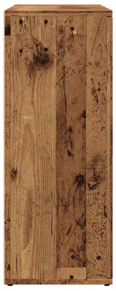 antik fa színű szerelt fa tálalószekrény 91 x 29,5 x 75 cm