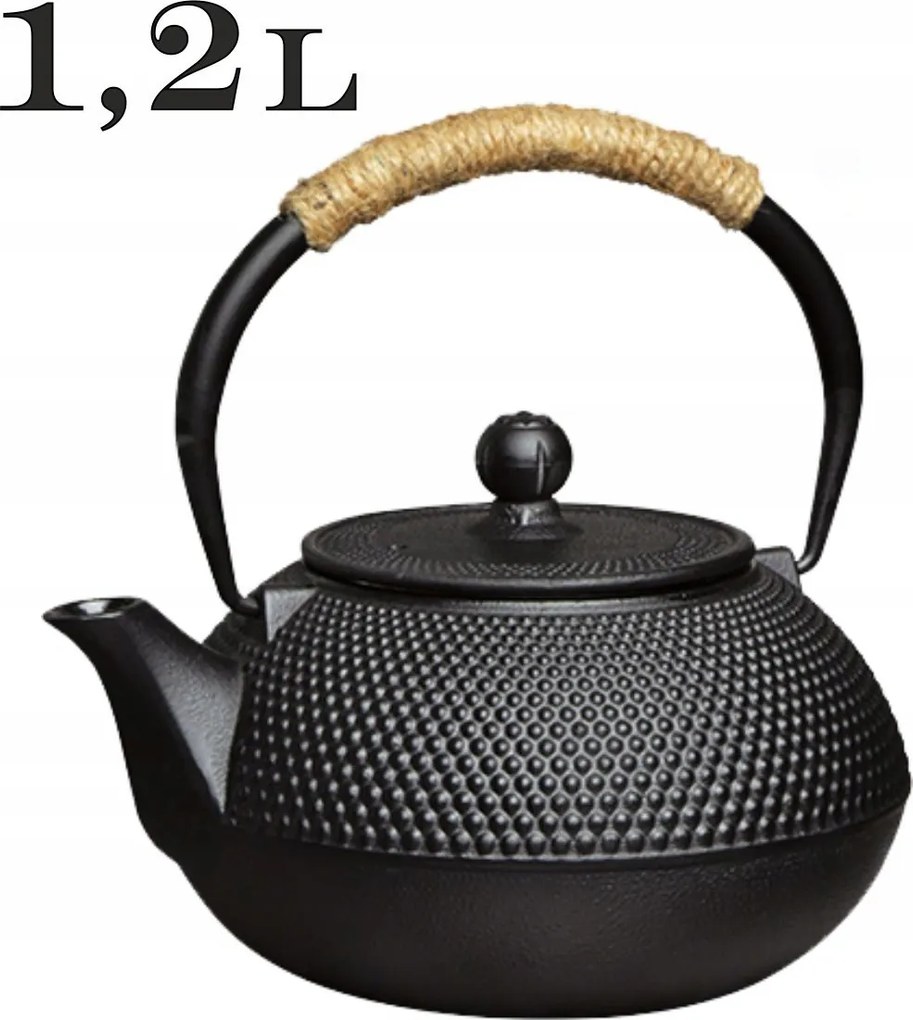 1,2L-es öntöttvas vízforraló rozsdamentes szűrővel