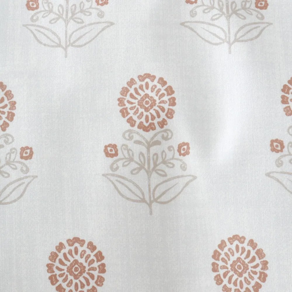 Fehér kétszemélyes hosszabbított ágyneműhuzat 230x220 cm Woodblock Floral – Pineapple Elephant