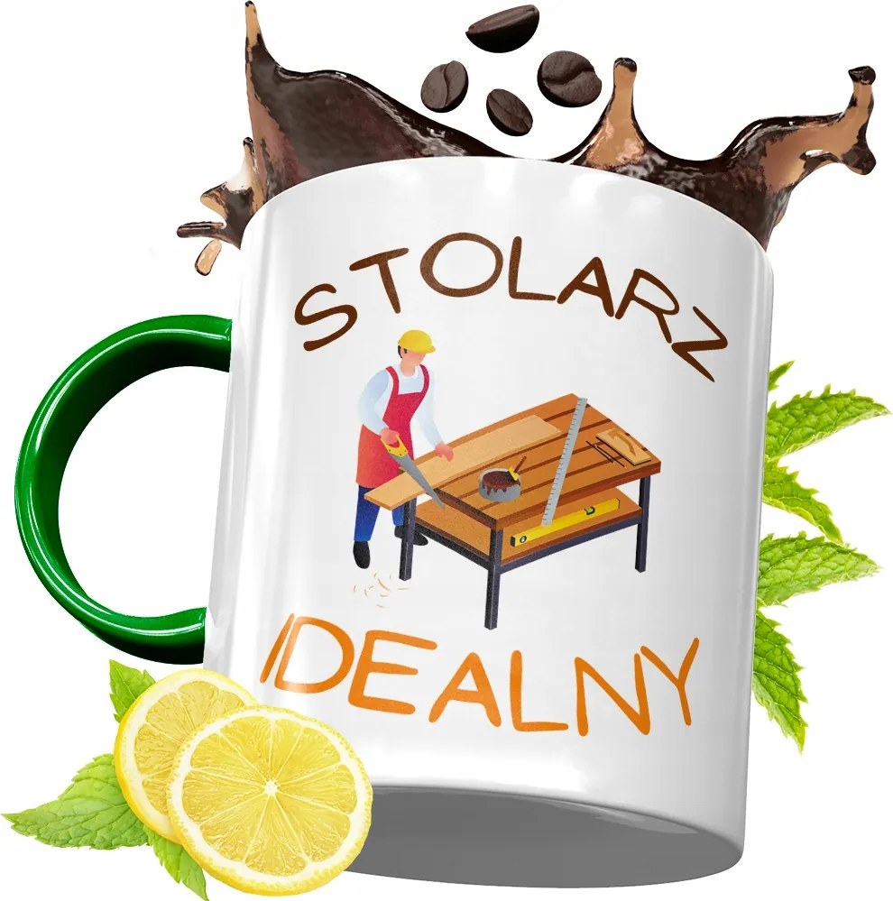 Zöld Bögre Asztalosnak Születésnapra Ajándék fényképes nyomtatással