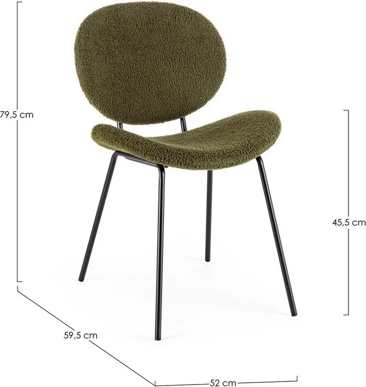 Khaki kárpitozott étkezőszék Maddie – Yes Everyday