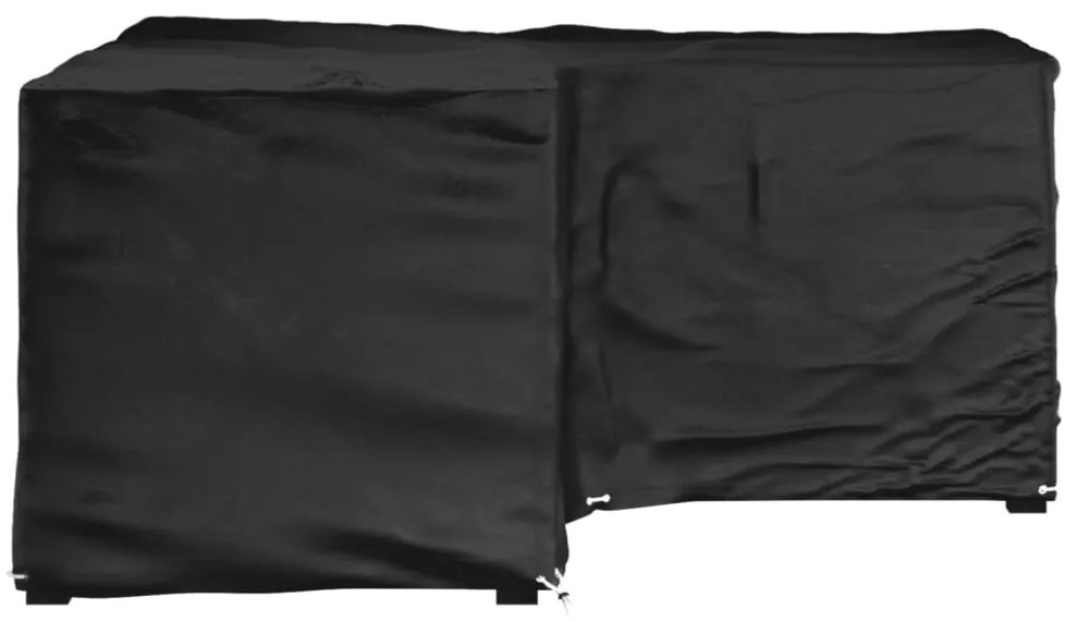 L-alakú kerti bútorhuzat 12 fűzőlyukkal 185 x 185 x 90 cm
