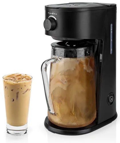 Nedis KAICM200FBK - Kávéfőző jeges kávéhoz és jeges teához 750W/230V