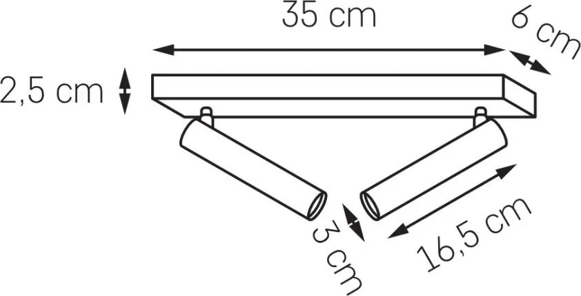 Kaspa ROLL 2 50912201 Spotlámpa 2x4,2W/LED 3000K 719lm IP20
