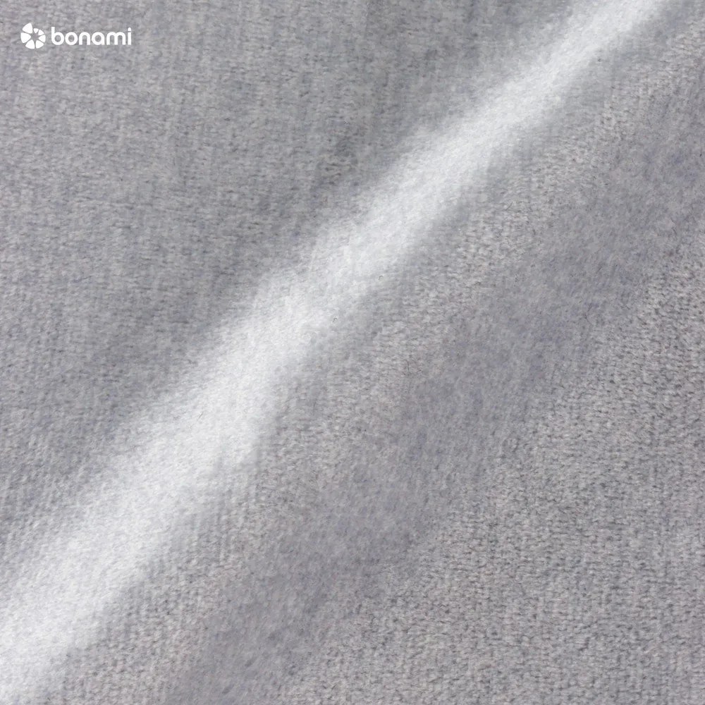 Világosszürke kárpitozott ágyneműtartós franciaágy ágyráccsal 160x200 cm Lamica – ELTAP