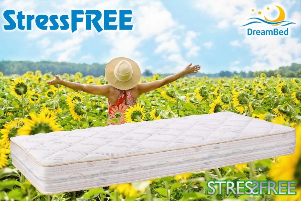 DreamBed StressFree XL memóriahabos matrac - 80x200cm