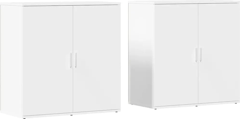 vidaXL 2 db fehér szerelt fa tálalószekrény 79 x 38 x 80 cm