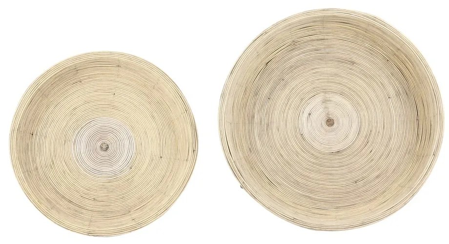 Rattan kerek tárolóasztal szett 2 db-os ø 56 cm Colon – Light &amp; Living