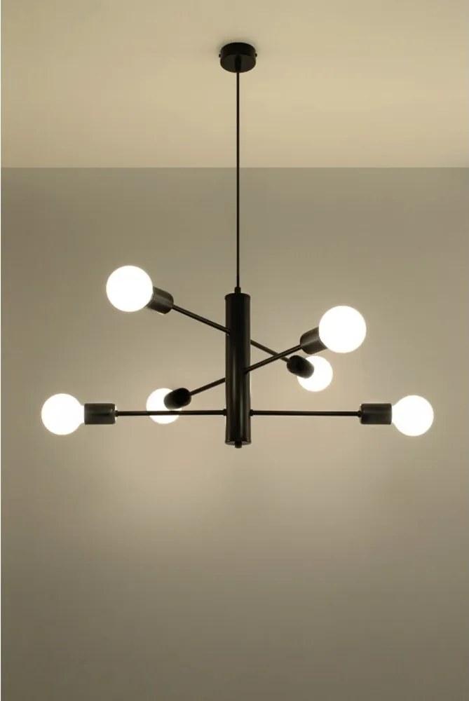 SOLLUX SL-0305 DUOMO Glamour Csillár Fekete E27 IP20