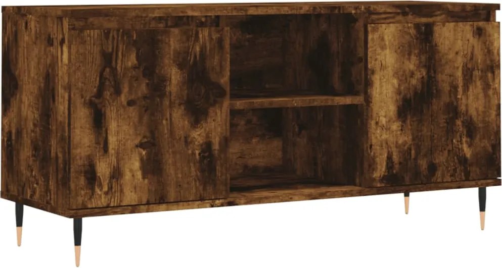 vidaXL füstös tölgy színű szerelt fa TV-szekrény 104x35x50 cm