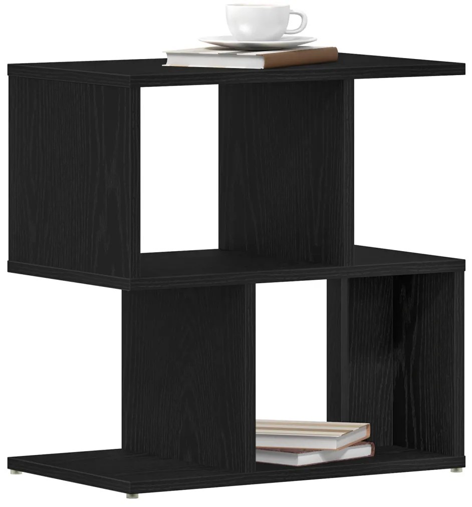 Éjjeli asztal Fekete tölgy 50x30x51,5 cm Műanyag