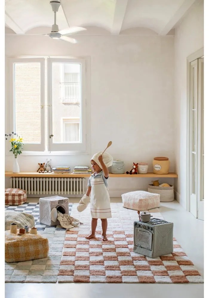 Krémszínű textil játéktároló kosár ø 20x23 cm Jam Jar – Lorena Canals