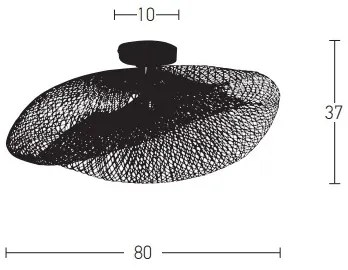 Zambelis 19109 - Csillár 1xE27/40W/230V bambusz/fekete